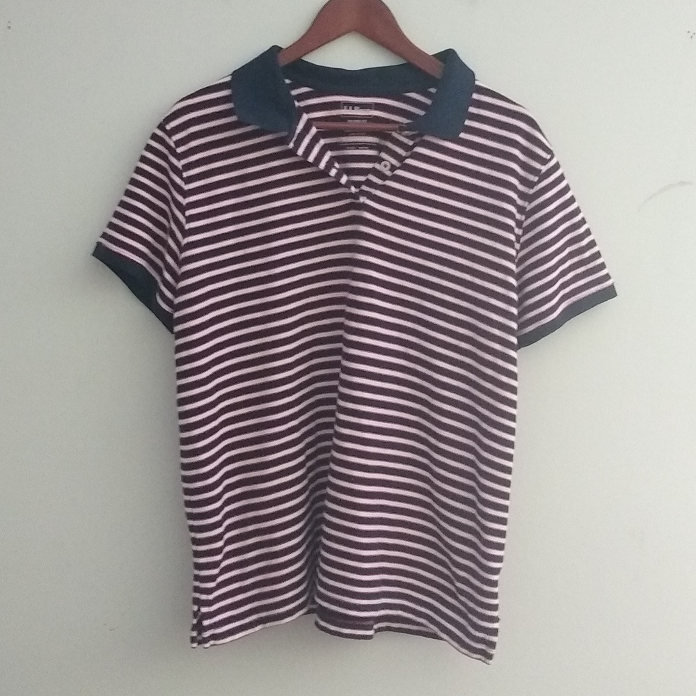 Mens L.L. Bean stripped Polo Size XL Reg
